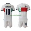 Maillot de Supporter Portugal Bernardo Silva 10 Extérieur Coupe du Monde 2022 Pour Enfant